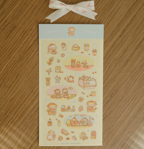 Kitty Bakery & Cafe Sticker Sheet