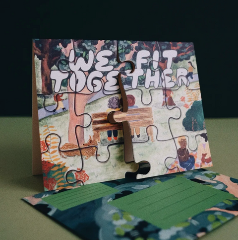 Fit Together Puzzle Die Cut Card