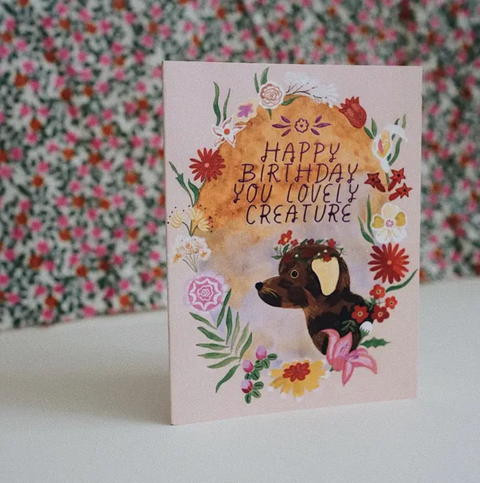 Lovely Creature Birthday Card