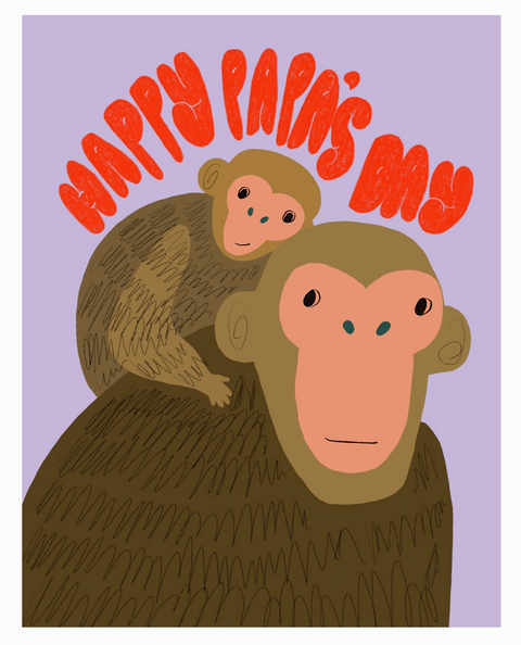 Papa Chimp Card