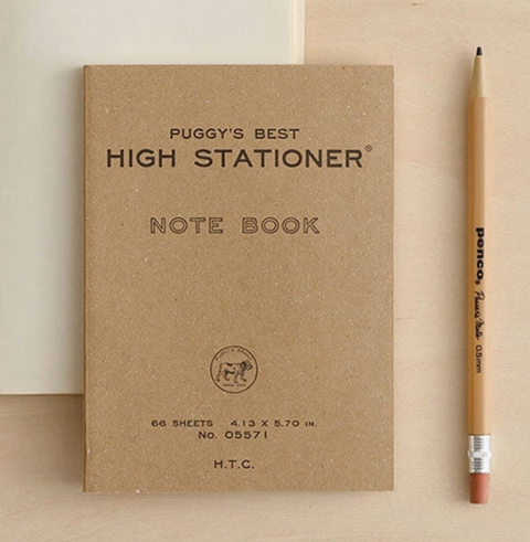 Puggy's Best Pocket Notebook - Kraft w/black text