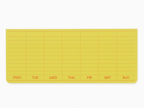 Sticky Memo Pad Weekly - Yellow