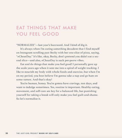 Book of Self Care For Teens By the Just Girl Project