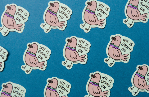 Wtf Pigeon Sticker