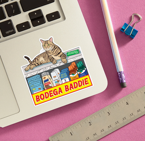 Bodega Baddie Cat Die Cut Sticker