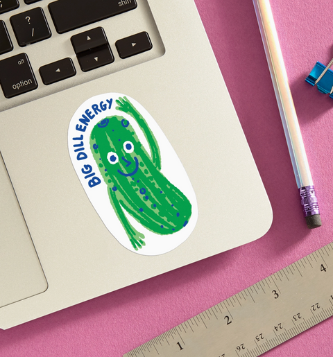 Pickle Big Dill Energy Die Cut Sticker