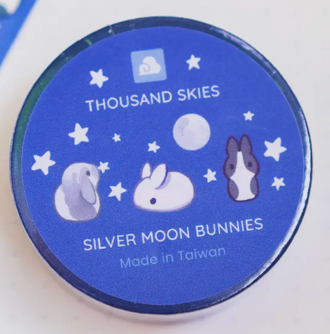20mm Washi Tape - Silver Moon Rabbit