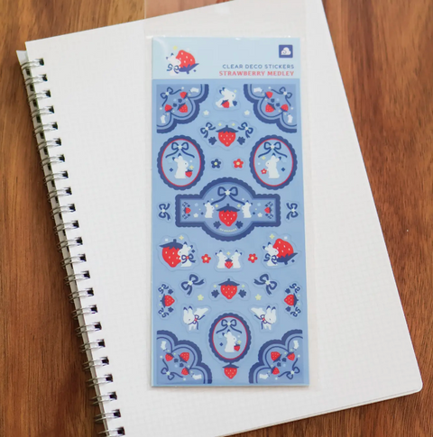 Sticker Sheet (Clear) - Strawberry Medley