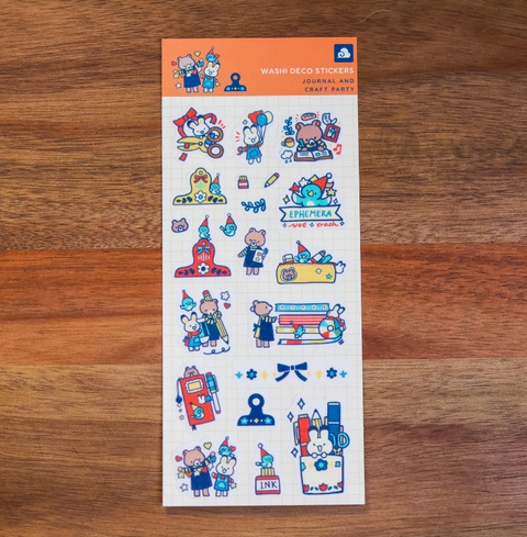 Sticker Sheet (Washi) - Journal and Craft Party