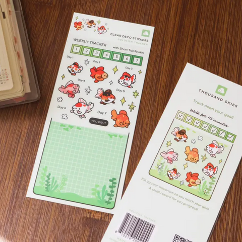 Sticker Sheet (Clear) - Goldfish Tracker