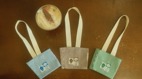Drink Cup Holder with Straw Strap