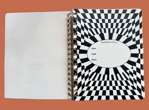 Undated Wire Bound Planner, Flower Power Cover