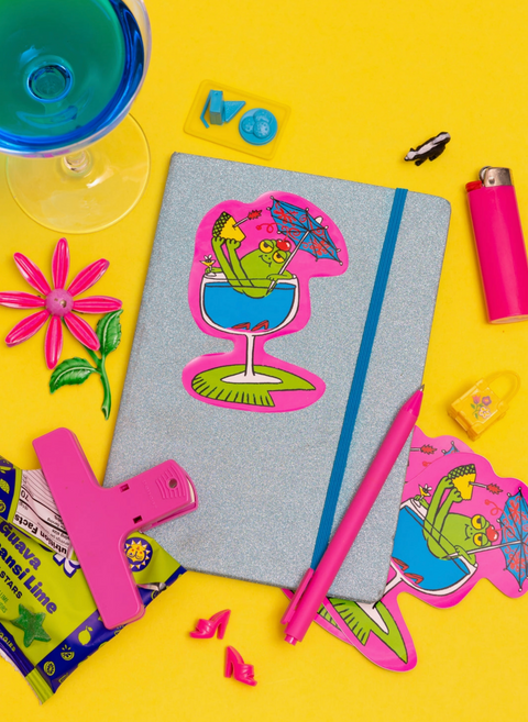 Happy Hour Frog Sticker