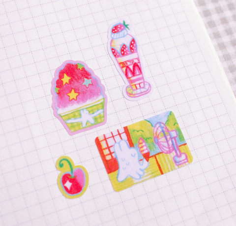 'sunny Sweets' A6 Frosted Glitter Sticker Sheet