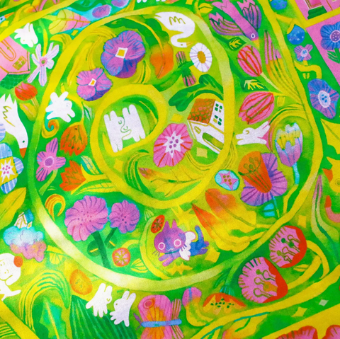 'meet Me in the Garden' Multi Use Cloth