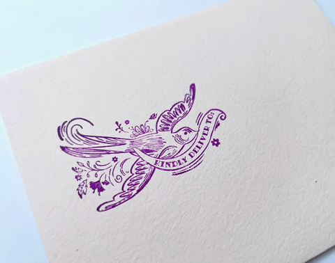 Kindly Deliver Dove Rubber Stamp Snail Mail Lover Pen Pal