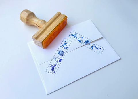 Luchador Washi Tape Rubber Stamp Mexican Wrestler Tape Stamp