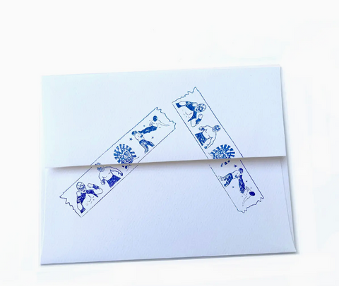 Luchador Washi Tape Rubber Stamp Mexican Wrestler Tape Stamp