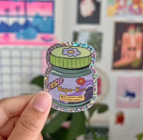 Glitter Vaporrub Sticker- Mexican Sticker