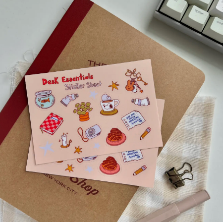 Desk Essentials Sticker Sheet