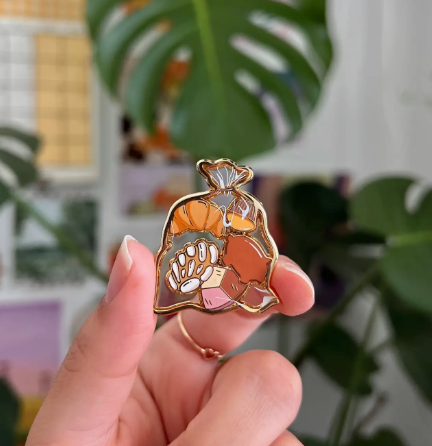 Bag of Pan Dulce Enamel Pin- Mexican Bread, Conchas