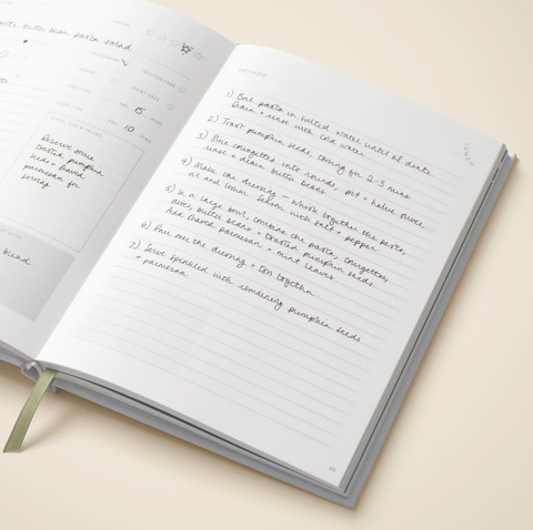 Guided Recipe Journal, A5 Hardcover - Al Fresco