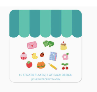 Cute Things Sticker Flakes - Set of 60