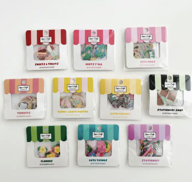 Yummy Foods Sticker Flakes - Pack of 54