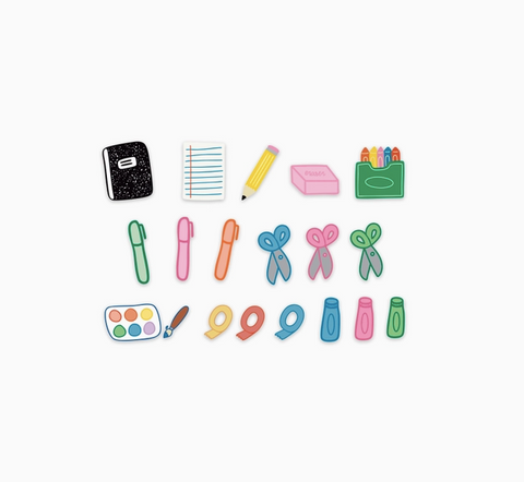 Stationery Supplies Sticker Flakes - Set of 54