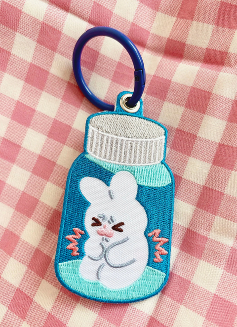 Ibuprofen Gang Embroidered Keychain