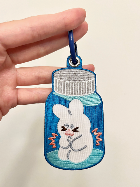 Ibuprofen Gang Embroidered Keychain