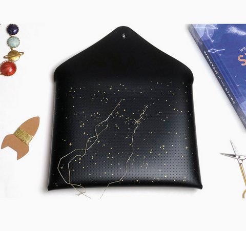 Diy Stitch Your Star Sign Kit - Vegan Leather Envelope Pouch + iPad Pouch