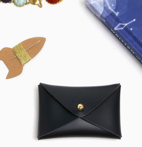 Diy Stitch Your Star Sign Kit - Black Vegan Leather Purse