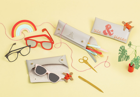 Diy Cross Stitch Kit - Stitch Envelope/Pencil/ Sunglass Case