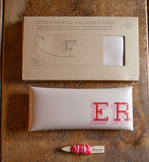 Diy Cross Stitch Kit - Stitch Envelope/Pencil/ Sunglass Case