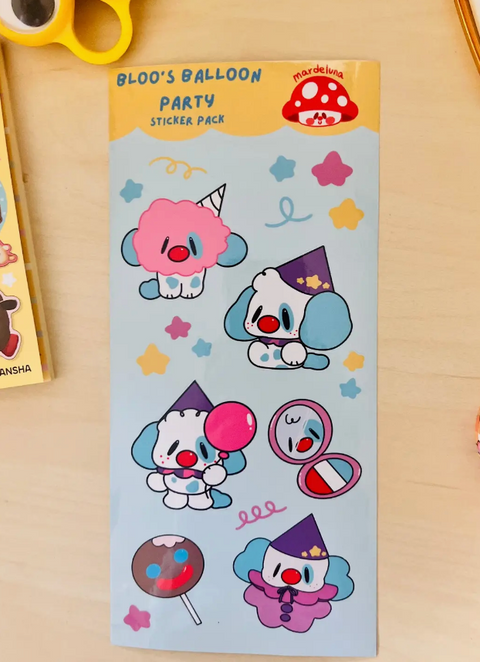Bloo Balloon Party Sticker Sheet