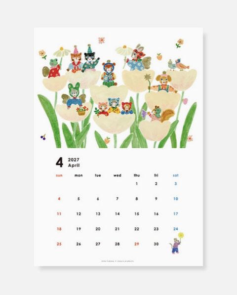 2027 Wall Calendar - Aiko Fukawa