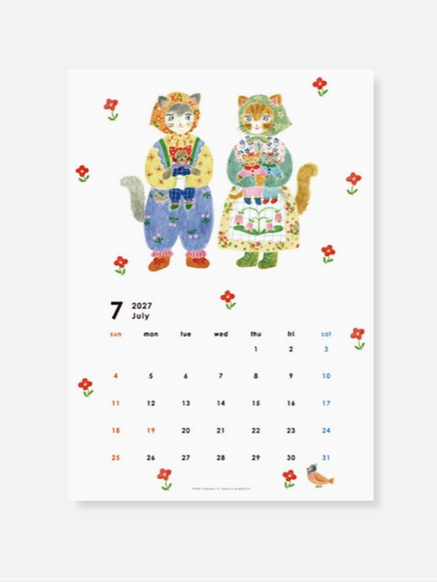 2027 Wall Calendar - Aiko Fukawa