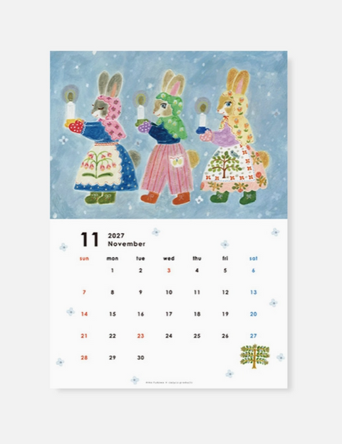 2027 Wall Calendar - Aiko Fukawa