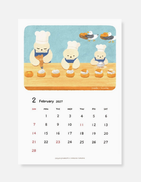 2027 Wall Calendar - Mariko Fukuoka