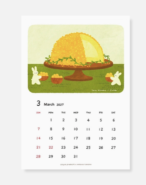 2027 Wall Calendar - Mariko Fukuoka