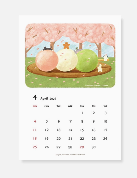 2027 Wall Calendar - Mariko Fukuoka