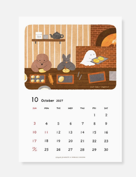 2027 Wall Calendar - Mariko Fukuoka