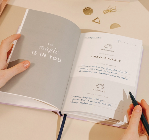 Guided A5 Gratitude Journal Hardcover | Stay Grounded