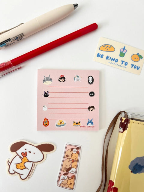 Ghibli Friend Faces Sticky Notepad