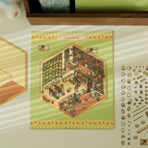 Scene Sticker Diy Kit - Forest Library