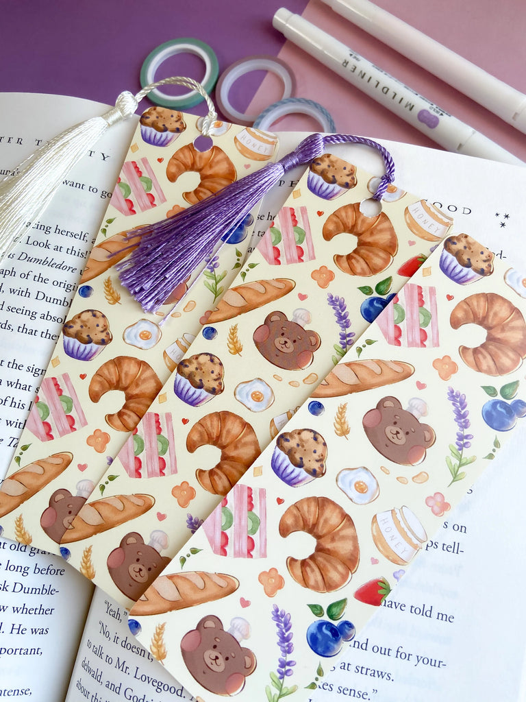 Bear Bakery Bookmark with Tassel