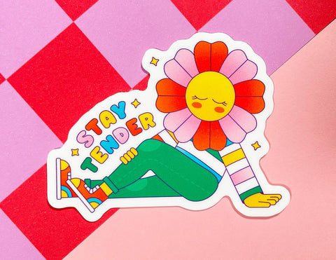 Stay Tender Flower Sticker