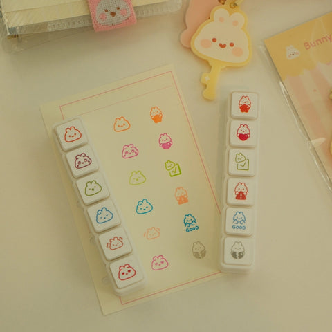 Bunny Button Stamp - Bunny Marks