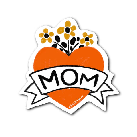 Mom Heart Sticker